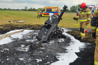 Wypadek wiatrakowca w Baranowie (14.05.2026)