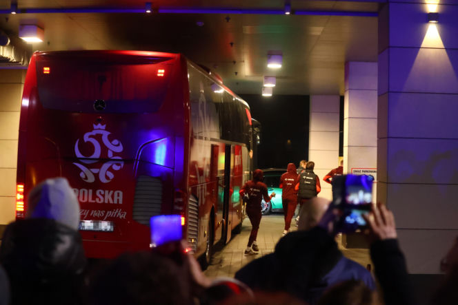 Reprezentacja Polski: nocny powrót do hotelu po meczu