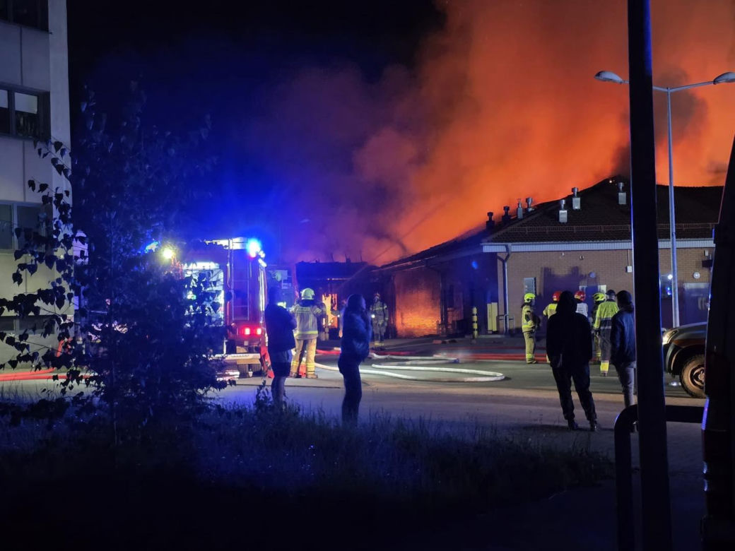 Pożar Netto w Czechowicach-Dziedzicach