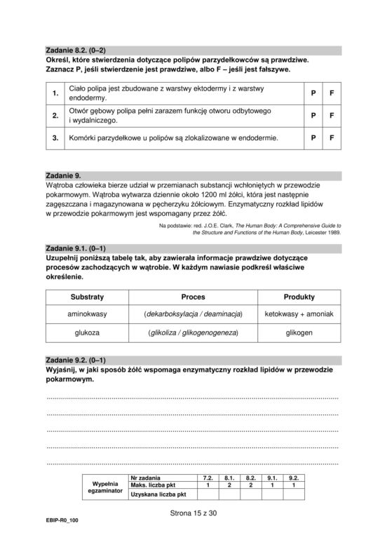 Matura biologia arkusz formuła 2015