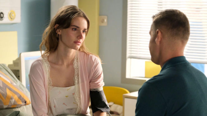 M jak miłość odc. 1907. Franka (Dominika Kachlik), Paweł (Rafał Mroczek)