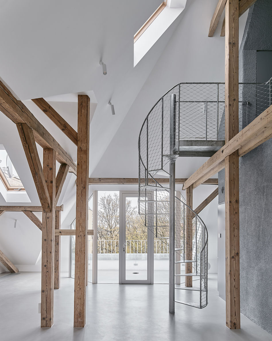 Przebudowa poddasza kamienicy w Gliwicach autorstwa biura Dyrda Fikus Architekci