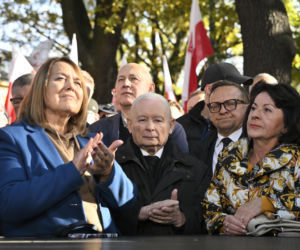 Protest pod TK. Kaczyński