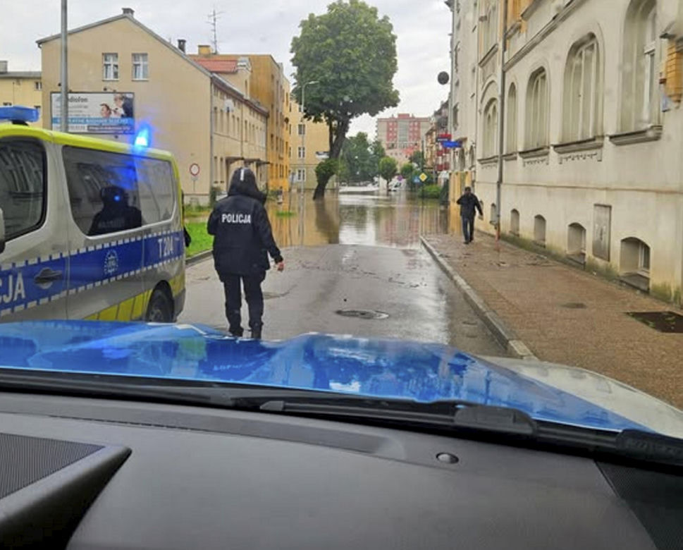Ulewa w Elblągu