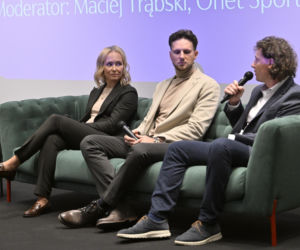 Iga Świątek i Daria Abramowicz na konferencji