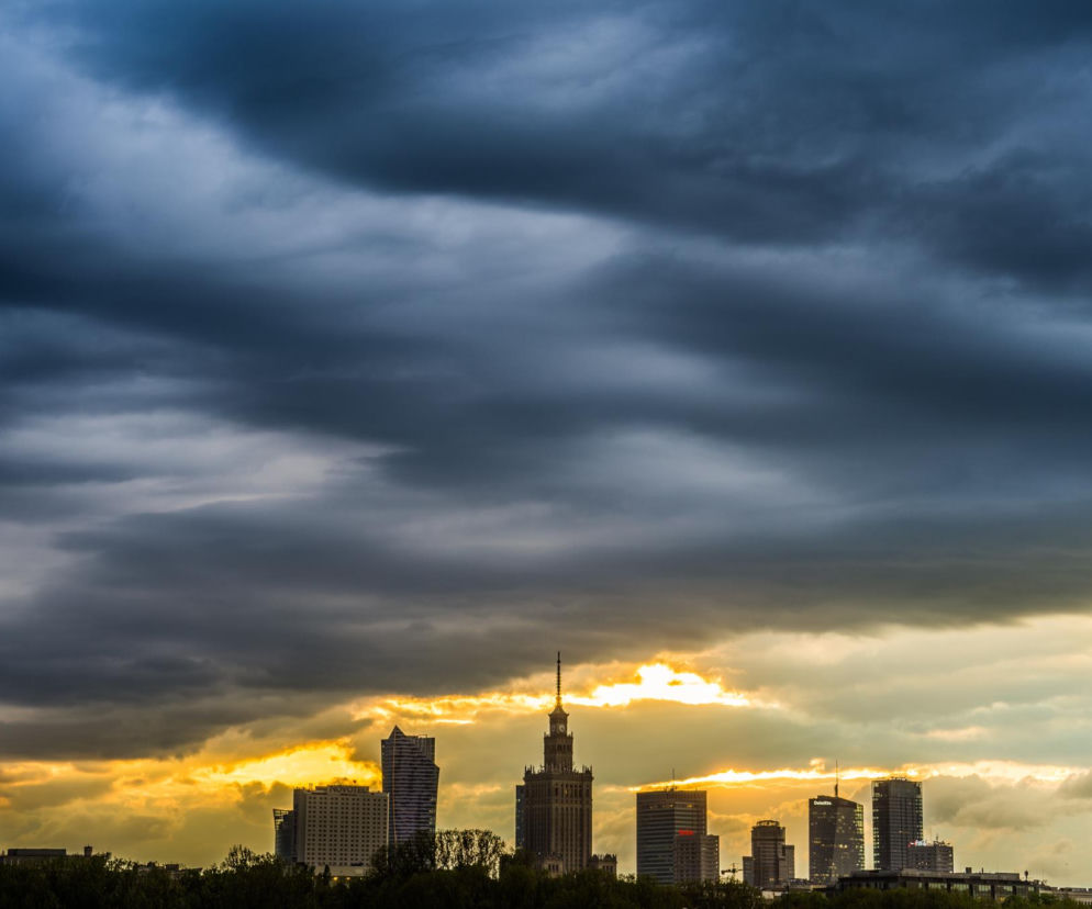 Deszczowo nad Warszawą