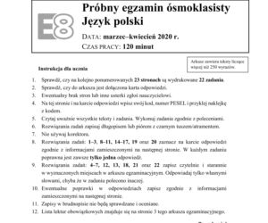 Próbny egzamin ósmoklasisty 2020! Wyciekły arkusze CKE