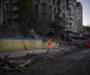 Ukraina. Zbombardowany Kijów