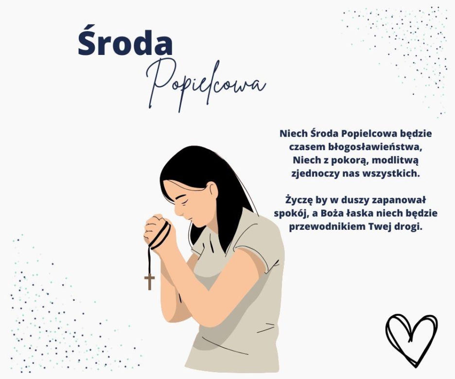 Obrazki z życzeniami na Środę Popielcową