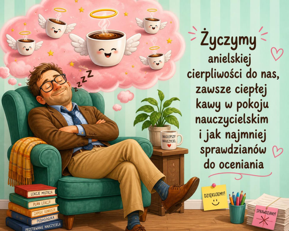 Zabawna kartka z okazji Dnia Nauczyciela