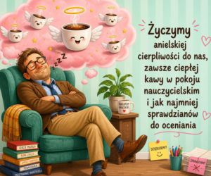 Zabawna kartka z okazji Dnia Nauczyciela
