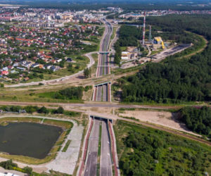 Trasa niepodległości z lotu ptaka. To największa drogowa inwestycja w Białymstoku