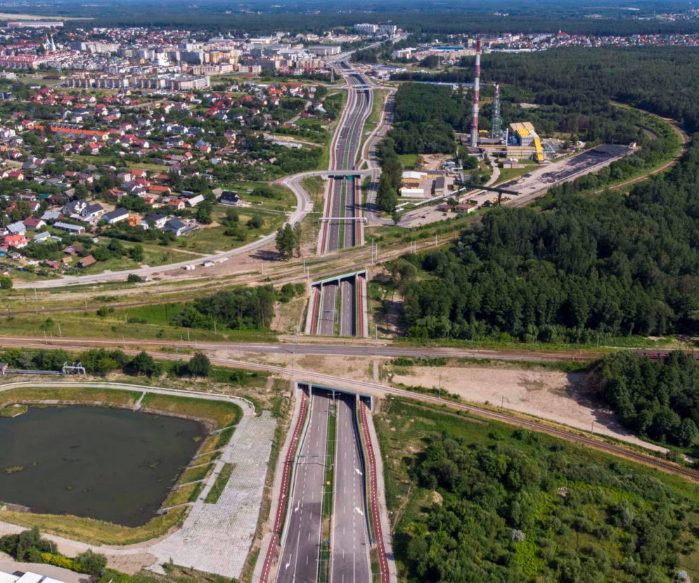 Trasa niepodległości z lotu ptaka. To największa drogowa inwestycja w Białymstoku