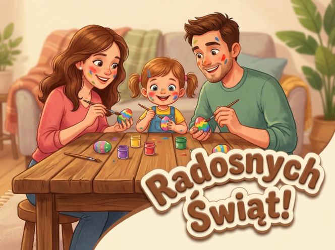 Kartka świąteczna na Wielkanoc