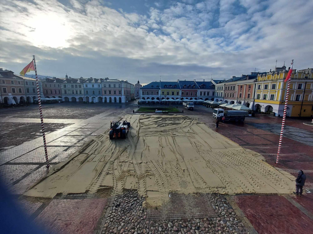 Budowa lodowiska w Zamościu