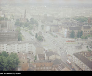 Szczecin z lotu ptaka w latach 80. XX wieku