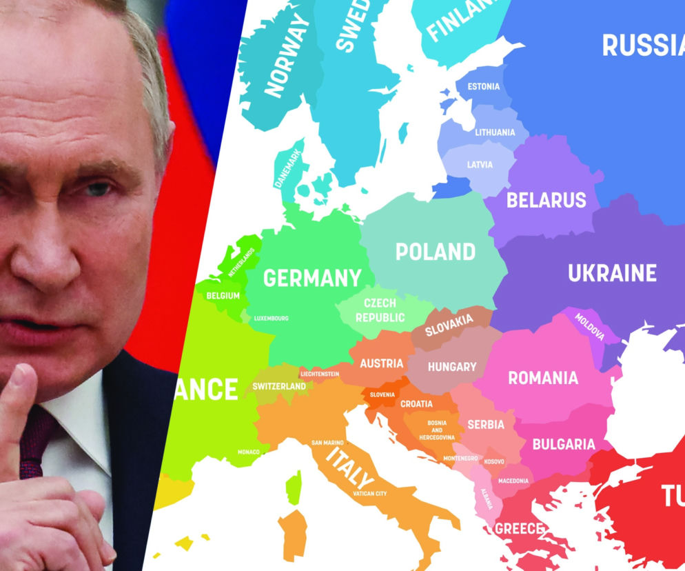 Vladimir Putin, mapa Europy