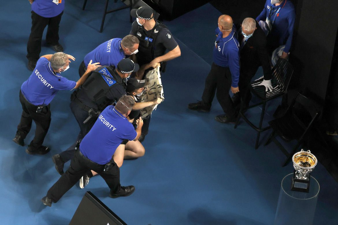 Protestujący przerwał finał Australian Open
