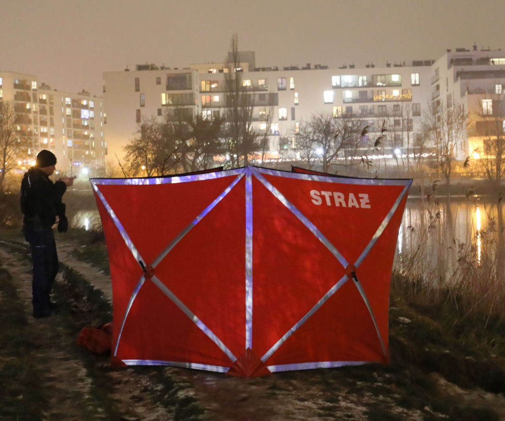 Zwłoki mężczyzny wyłowione z Jeziorka Gocławskiego w Warszawie