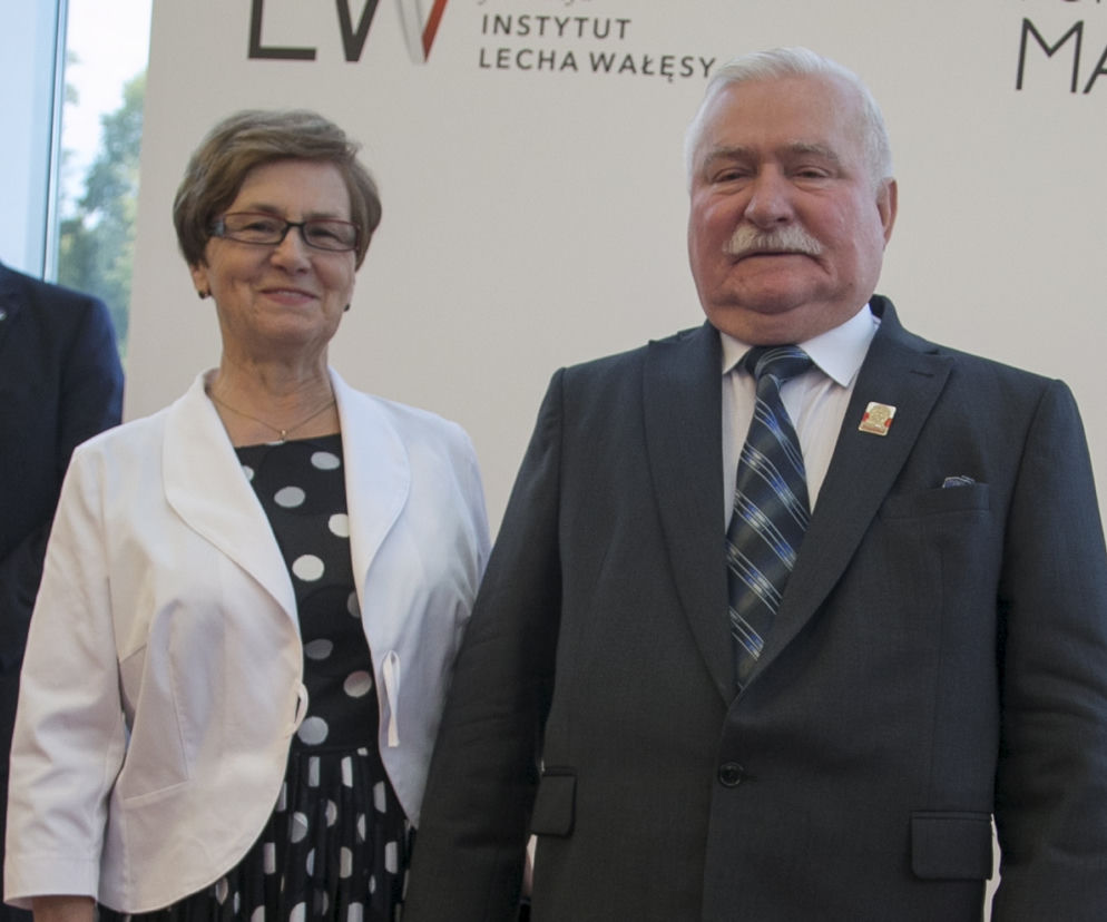 Lech Wałęsa z żoną Danutą