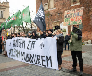 Sobotnie manifestacja na Rynku Głównym
