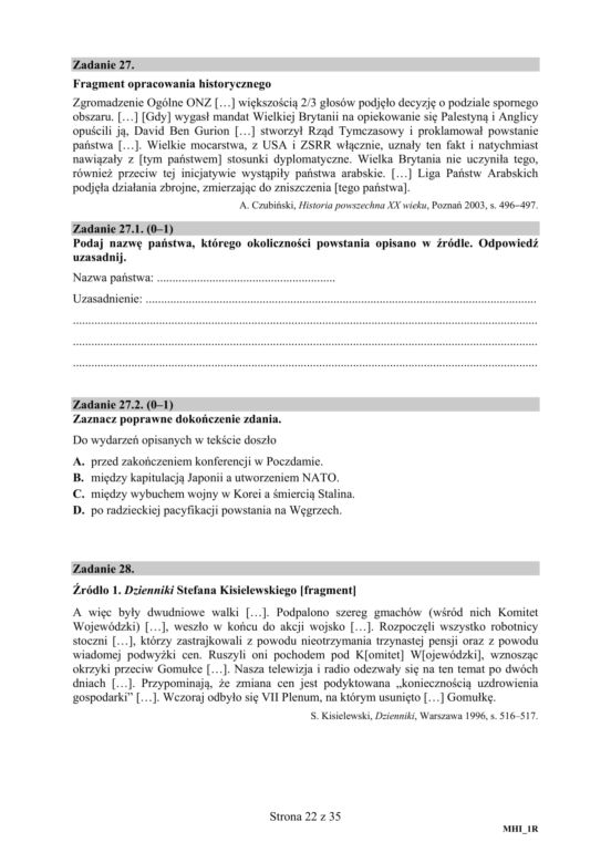 Matura 2020 ARKUSZE CKE: Historia