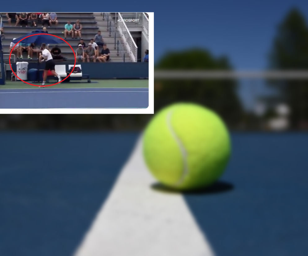 US Open. Francuski tenisista wpadł w szał na korcie! Wyzywał kibica, oberwało się też... parasolce! 