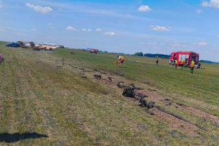Incydent podczas treningów przed pokazami Antidotum Airshow w Lesznie. Samolot wylądował bez podwozia
