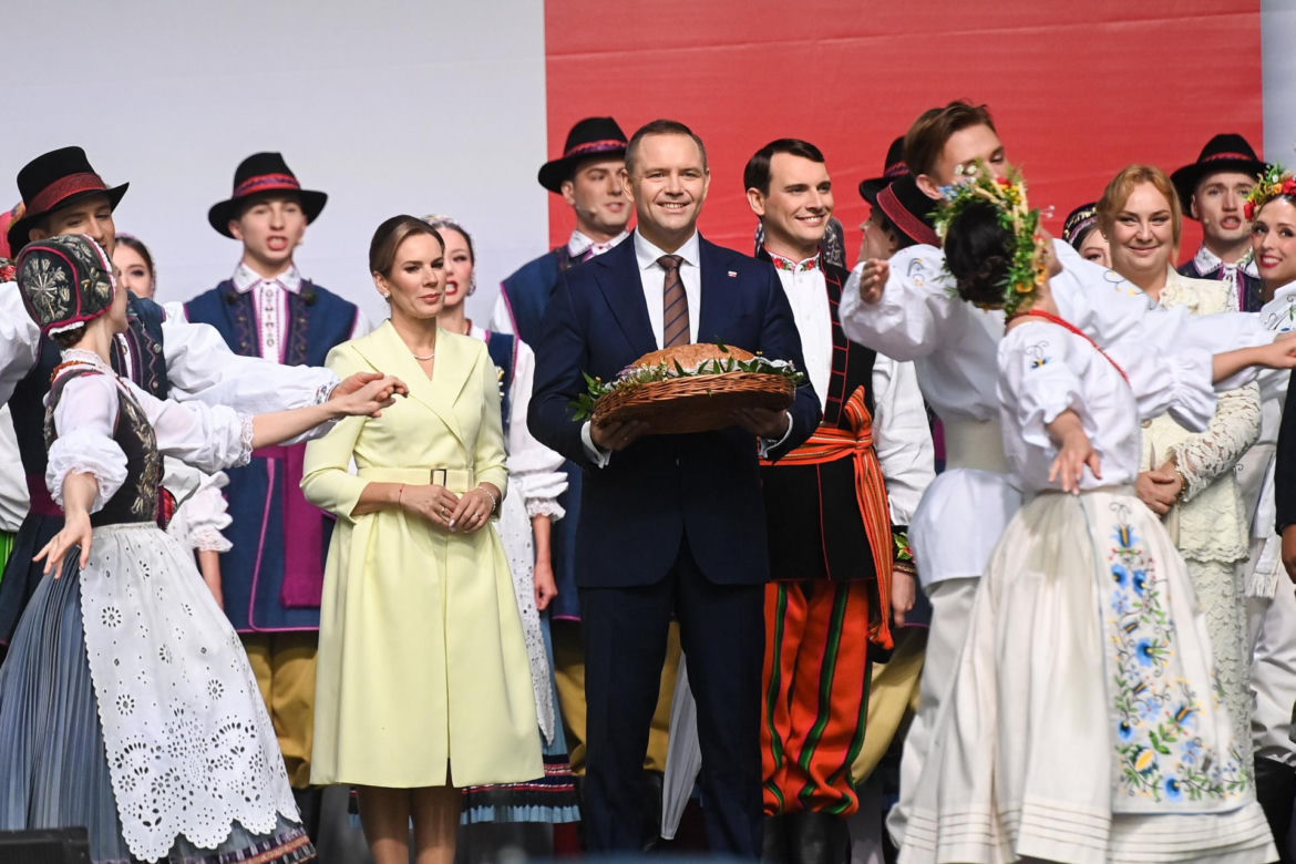Marta Nawrocka na Dożynkach Prezydenkich