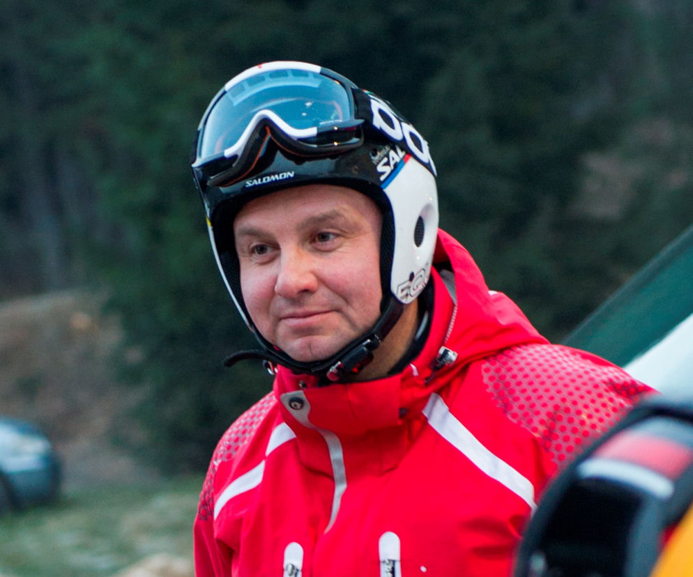 Andrzej Duda na nartach