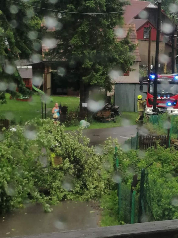 Gwałtowna burza w Żywcu