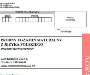 Matura próbna 2020 język polski - rozszerzony