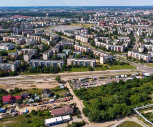 Trasa niepodległości z lotu ptaka. To największa drogowa inwestycja w Białymstoku