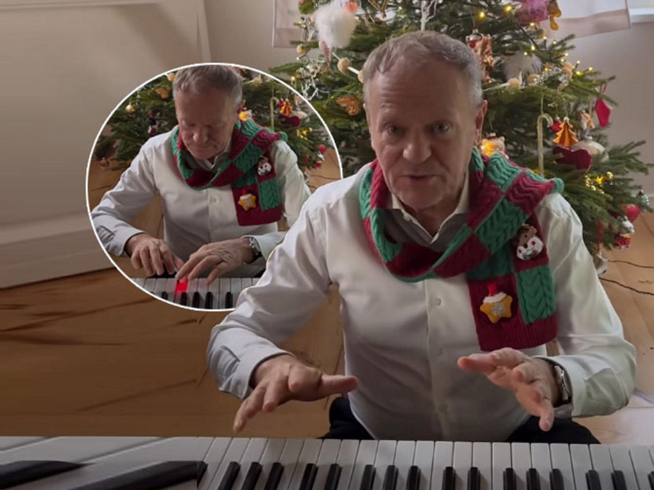 Wigilijne plany Donalda Tuska: zamiast śpiewu – gra na keyboardzie!