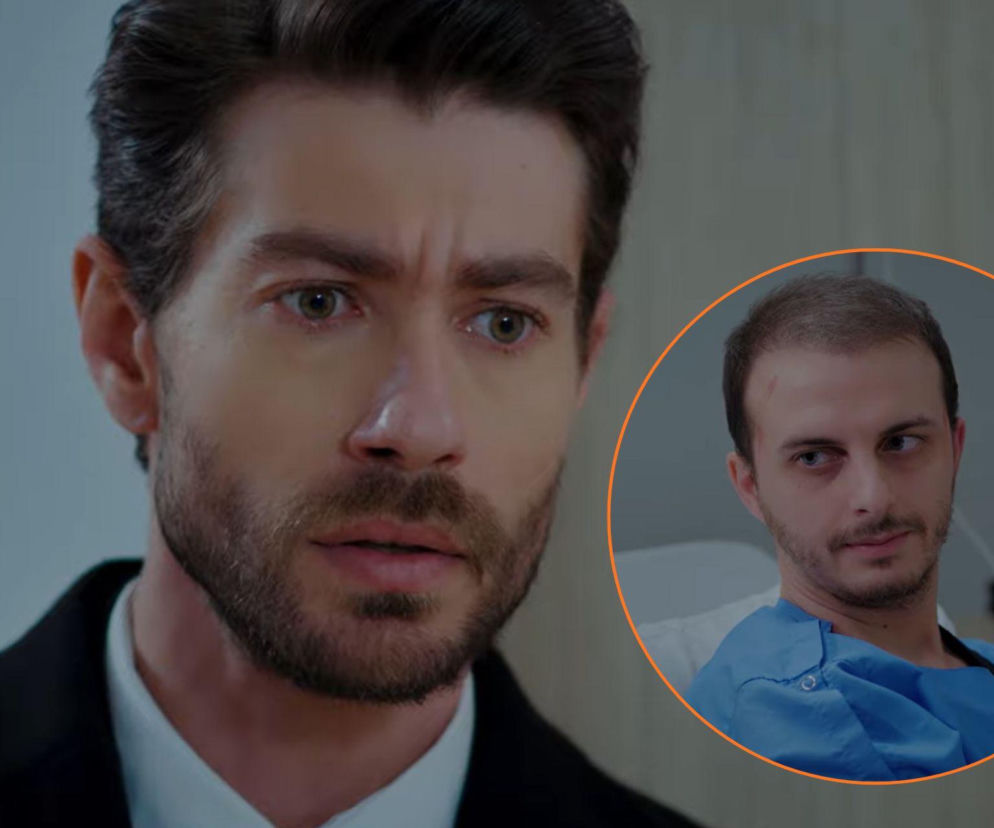 Zasmucony Sinan w zbliżeniu. Na miniaturze ranny Kivanc w szpitalu. O wątpliwościach Sinana w Dziedzictwie dowiesz się z Eski.