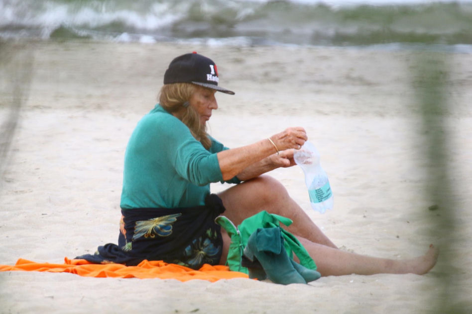 Agnieszka Fitkau-Perepeczko na plaży w Sopocie