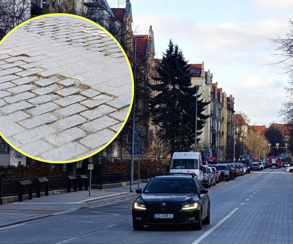 Reprezentacyjna aleja w ruinie. Wiadomo, dlaczego kostka nie wytrzymała