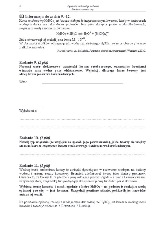 Arkusz rozszerzony chemia matura 2014