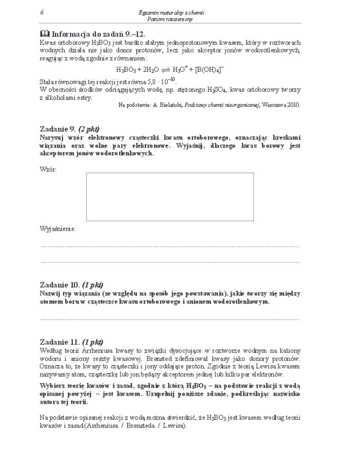Arkusz rozszerzony chemia matura 2014
