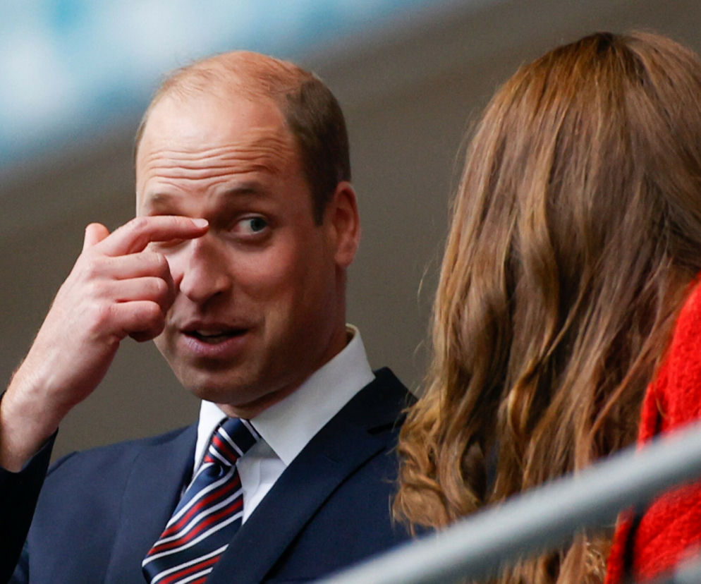 Książę William, księżna Kate i mały książę George na meczu EURO 2020