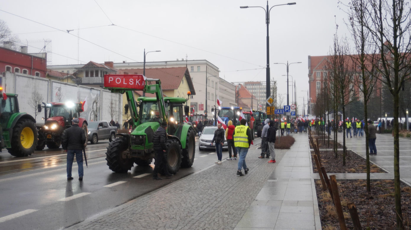 Protest rolników w Olsztynie, 20 lutego