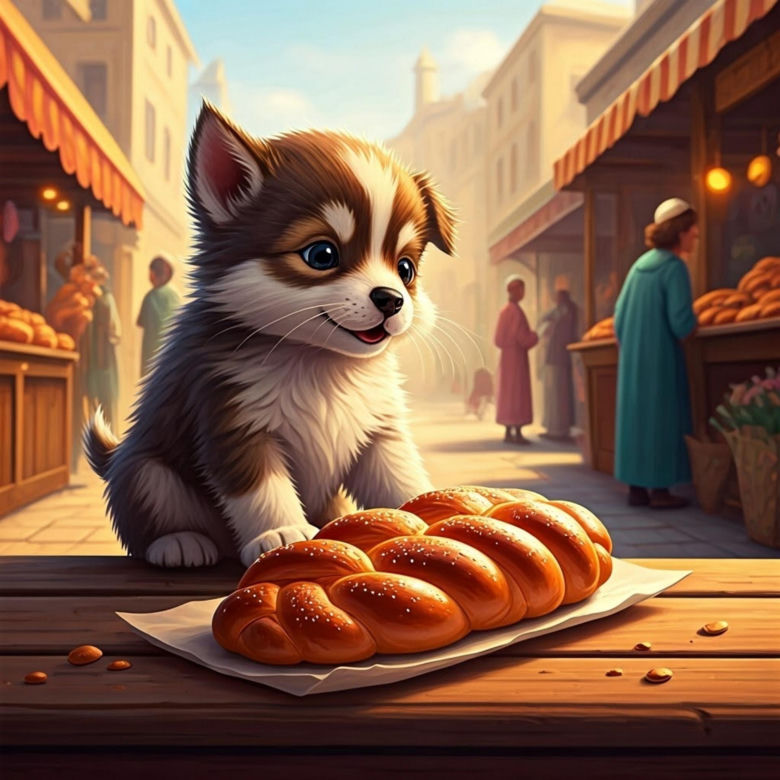 Pies upiekł chałkę