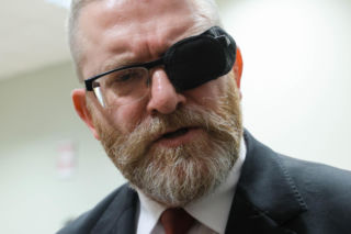 Grzegorz Braun po rozprawie