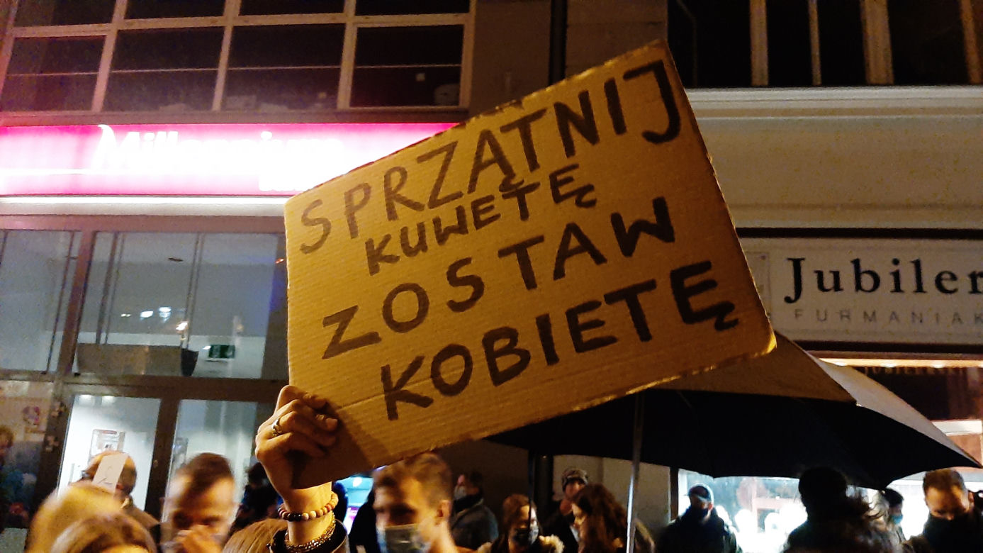 Niedzielny protest w centrum Poznania