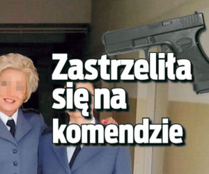 Zastrzeliła się na komendzie