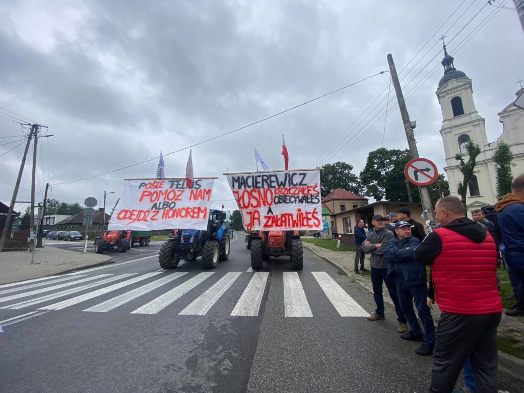 Protest rolników w Łódzkiem 24.08