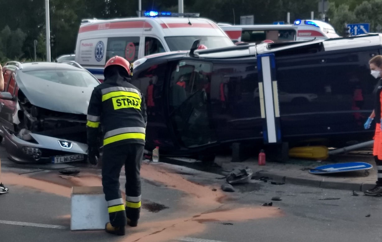 Kolizja przy moście Świętokrzyskim