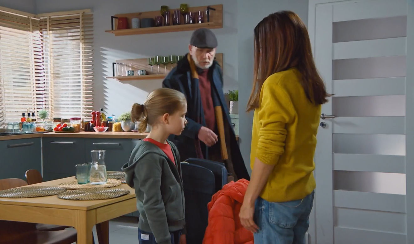 Barwy szczęścia odc. 2669. Kasia (Katarzyna Glinka), Maks (Mikołaj Wachowski), Grabski (Igor Kujawski) - teść Igora