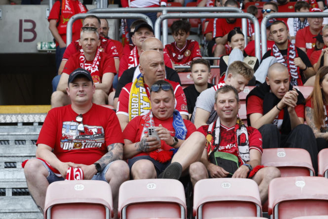 Widzew Łódź - Piast Gliwice: Zdjęcia kibiców i zawodników z meczu 34. kolejki PKO BP Ekstraklasy