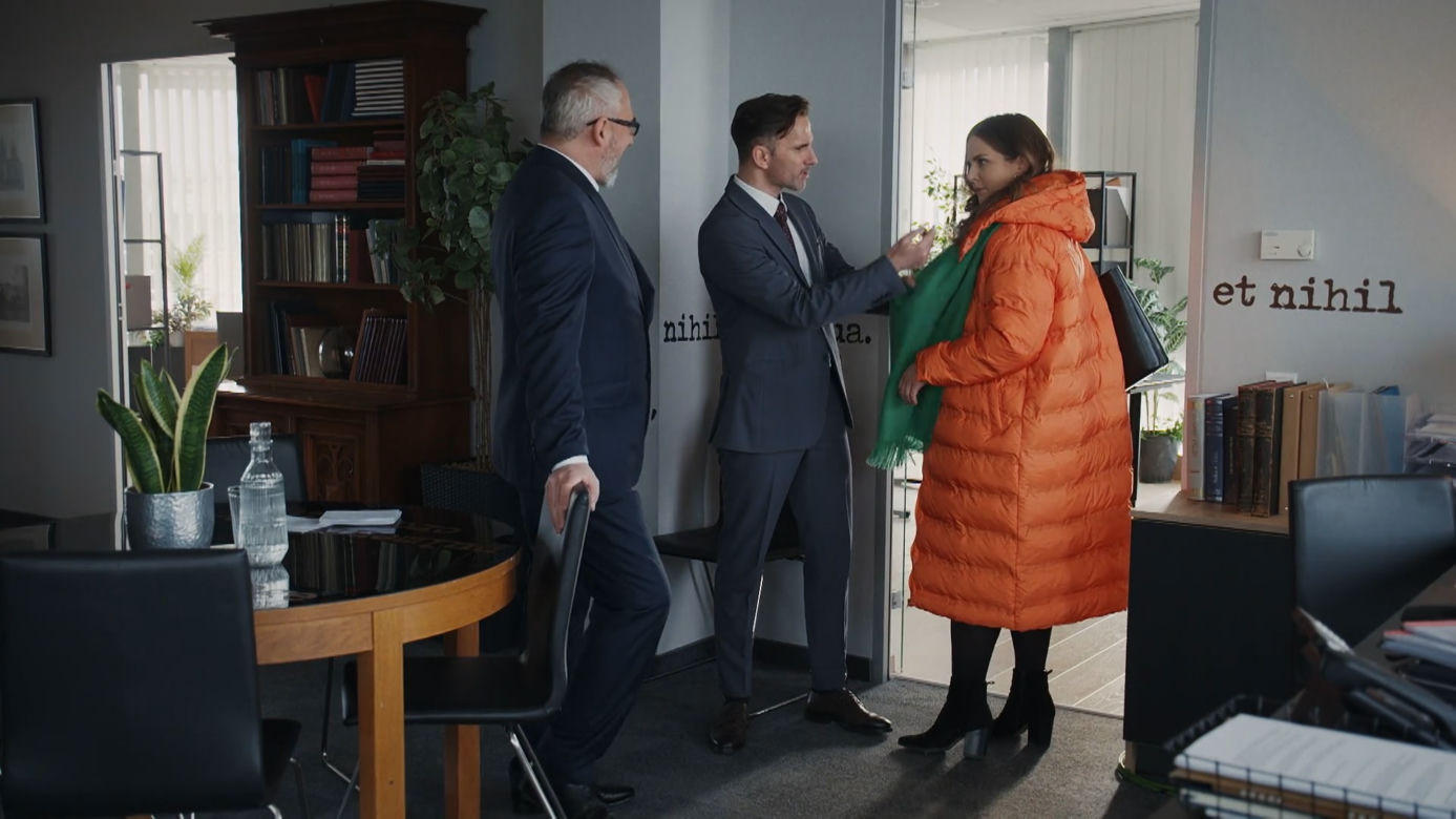 M jak miłość, odcinek 1733: Adam Werner (Jacek Kopczyński), Anita (Melania Grzesiewicz), Kamil (Marcin Bosak)